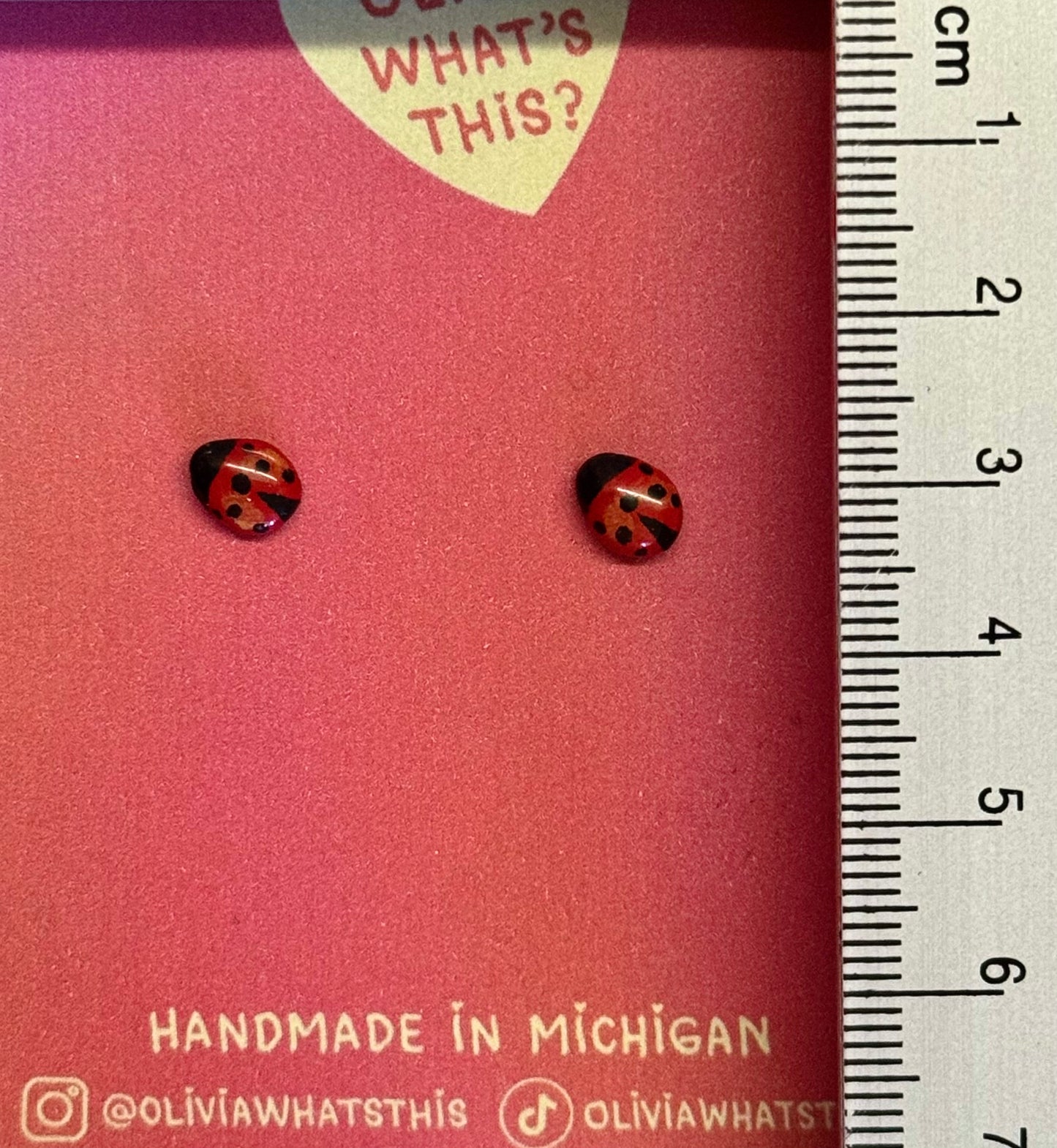 ladybug stud earrings
