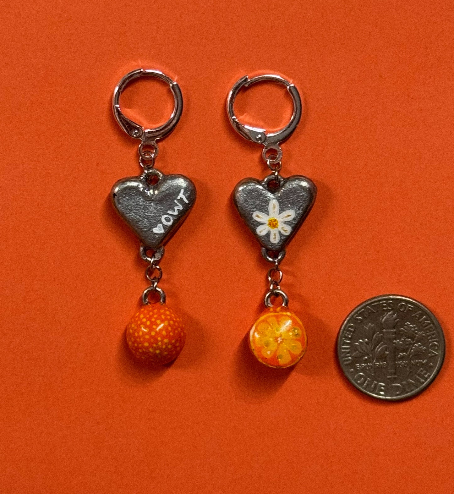 orange blossom drop earrings