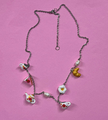 tea party charm necklace