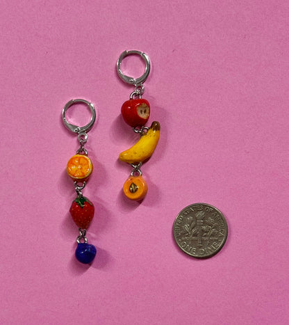 fruit drop earrings