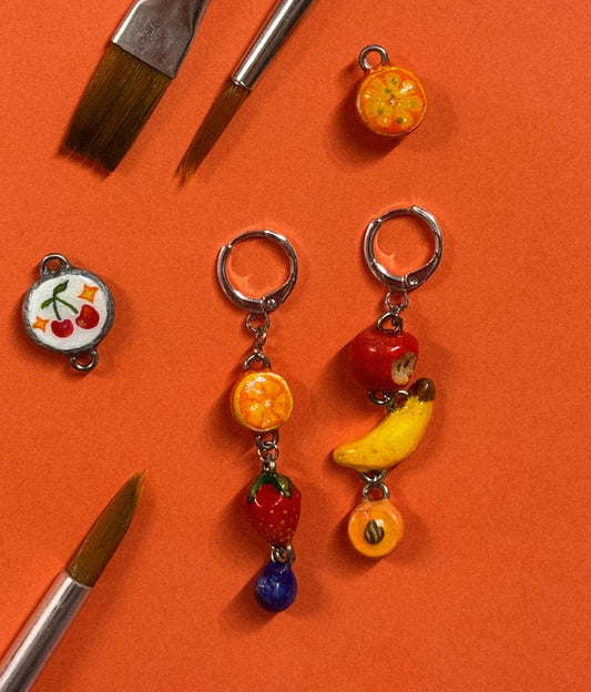 fruit drop earrings