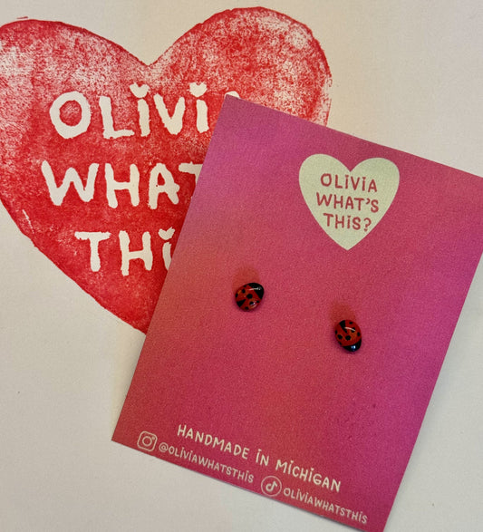 ladybug stud earrings