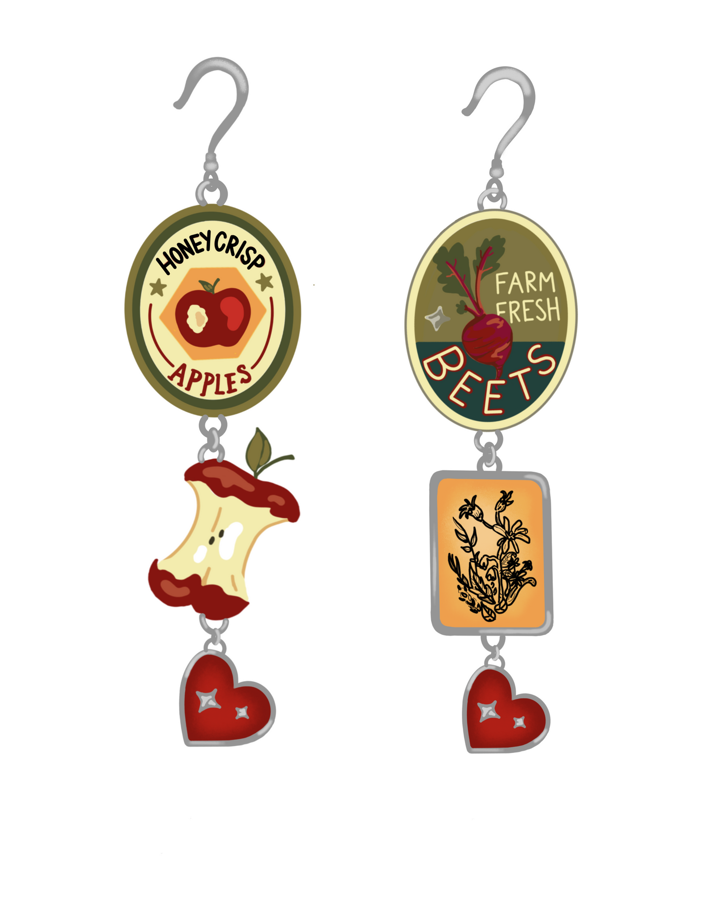 custom charm earrings (for anna!)